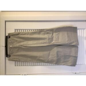 AMO Wide Leg Edith Trouser Pant Jean Slouch Tan Khaki Pumice 25